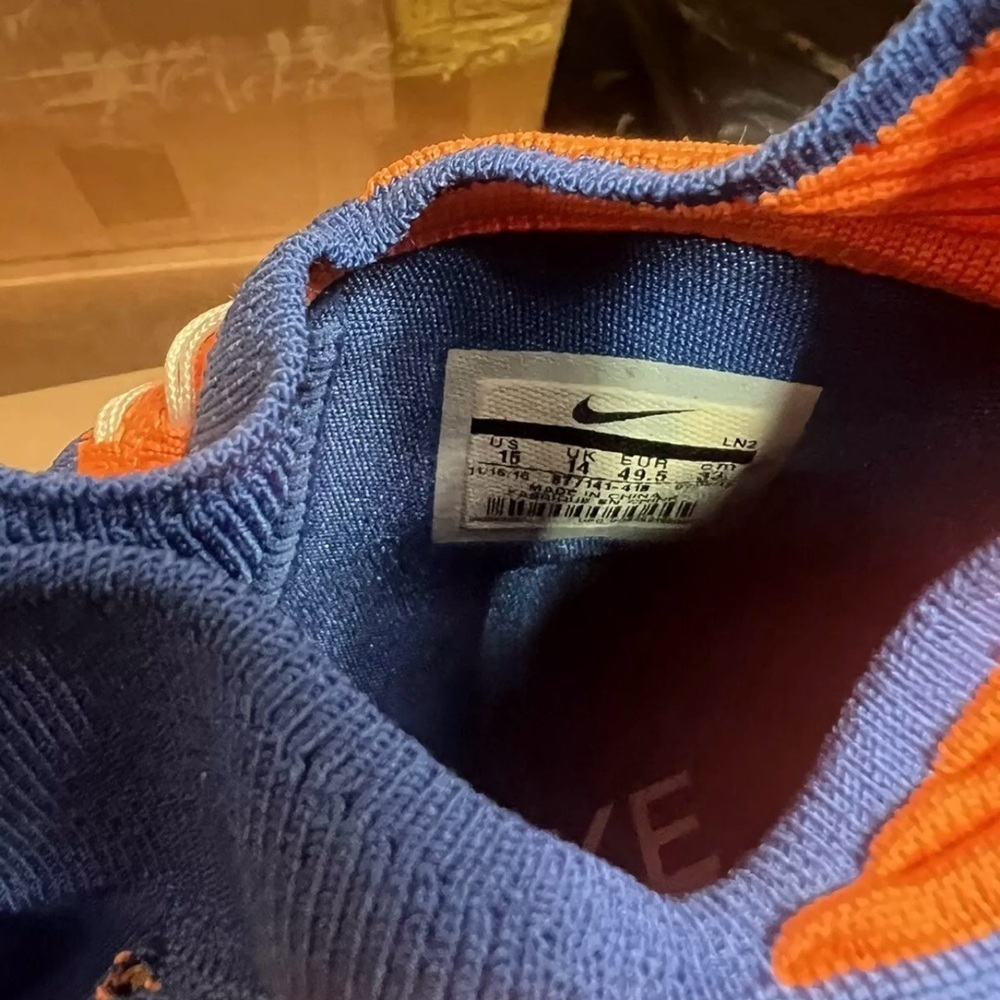Nike Alpha Menace Elite Football Cleats 877141-418 – Orange/Blue – Men’s Size 15 - Picture 5 of 5